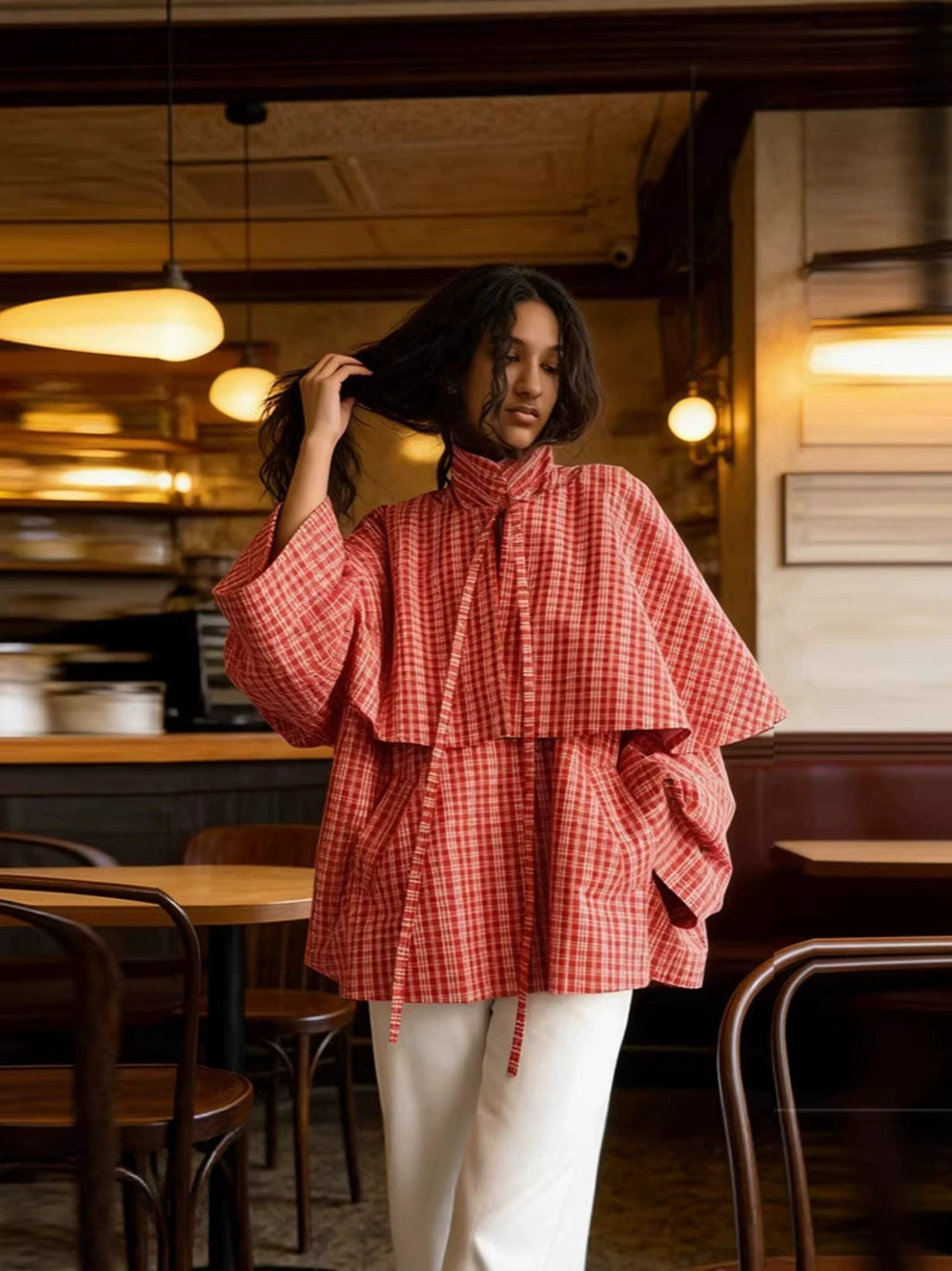 Zara Off Shoulder Long Sleeve Patchwork Waist Work Blouse